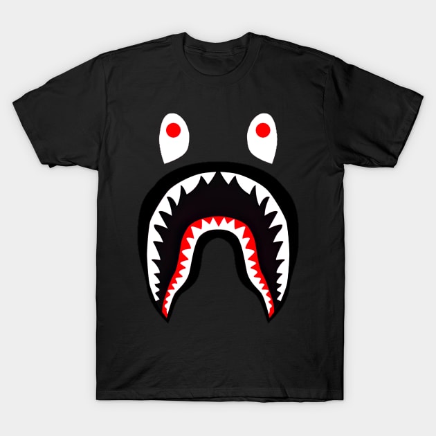 Bape Shark Sticker T-Shirt by Trendy-Now